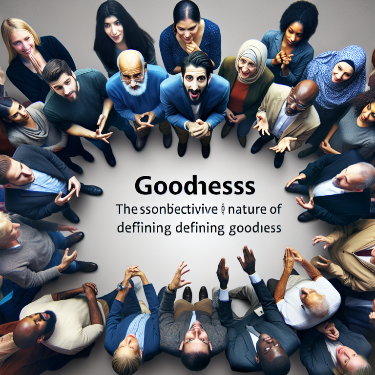 The Subjective Nature of Defining Goodness